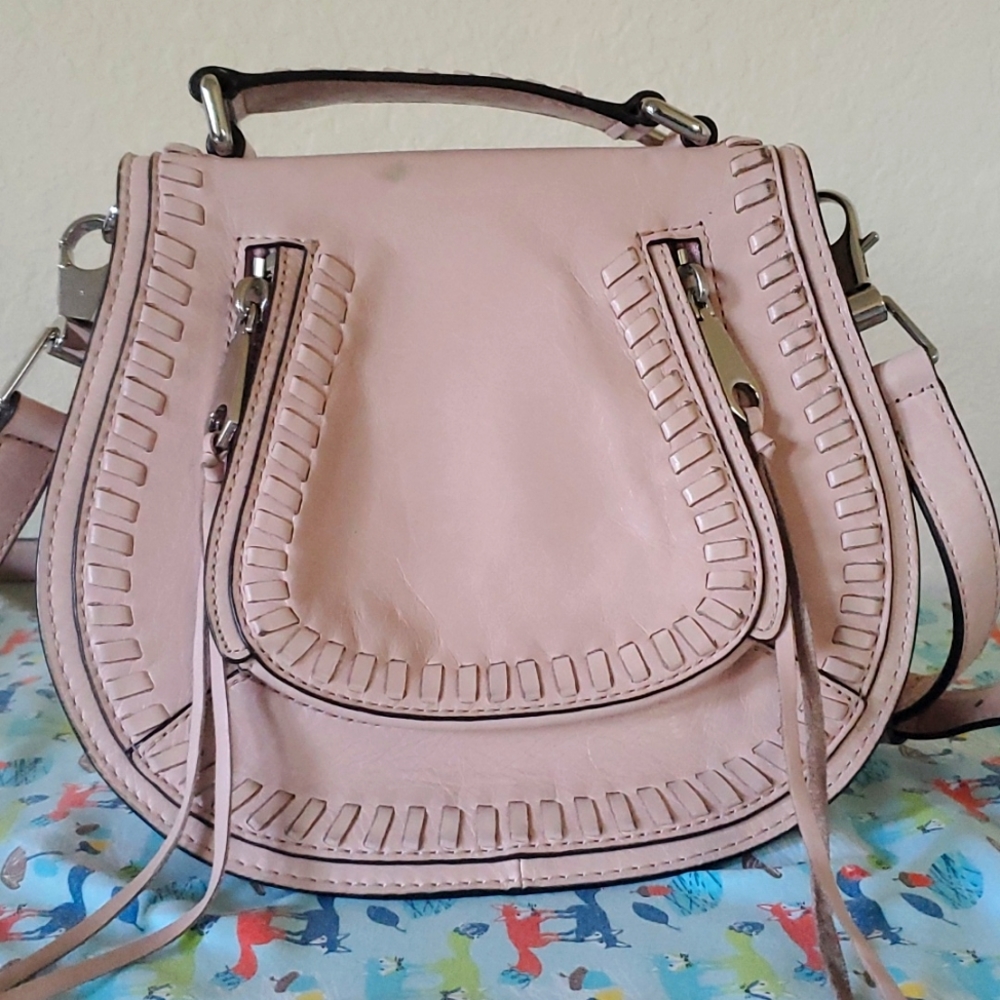 💗 Rebecca Minkoff gently loved Pale Pink Crossbody/Top handle Saddle bag.